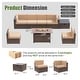 preview thumbnail 116 of 179, AOXUN Fire Pit Conversation Set Rattan Sofa Set Outdoor Furniture With Cushions