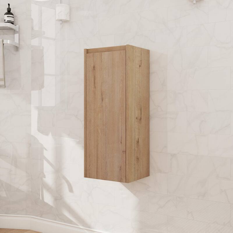 Beingnext 12"/36" Wall Mounted Bathroom Side Cabinet With Soft Close Door And Shelf