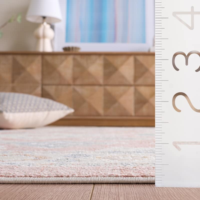 SAFAVIEH Blair Machine Washable Kanae Slip Resistant Boho Rug