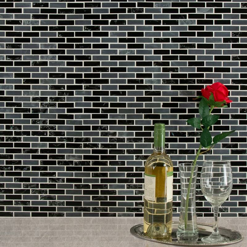 Ackland AKM-G-12X12BR-CA 12" x 12" Glass Brick Mosaic Tile - Glossy - Onyxa