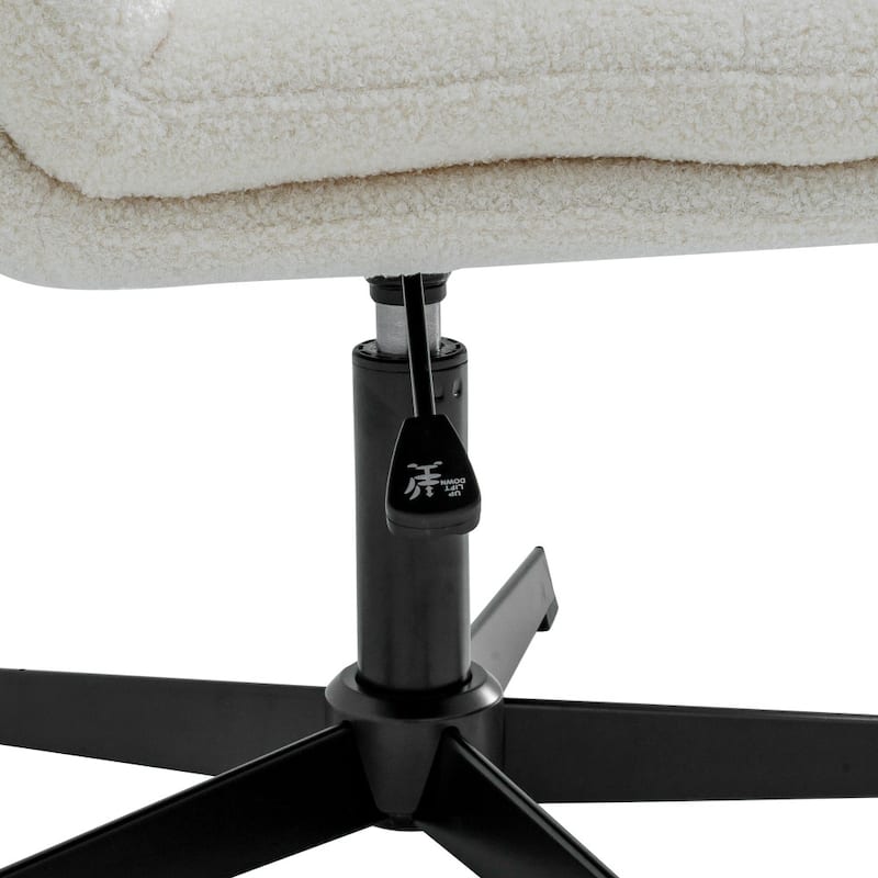 Commercial Wide Mid-Back Padded Upholstered Swivel Office Chair - 27.25"W x 27.25"D x 31.75" - 36.5"H