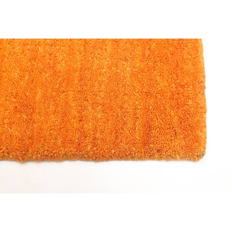 ECARPETGALLERY Hand Loomed Kashkuli Gabbeh Orange Wool Rug - 2'6 x 7'10
