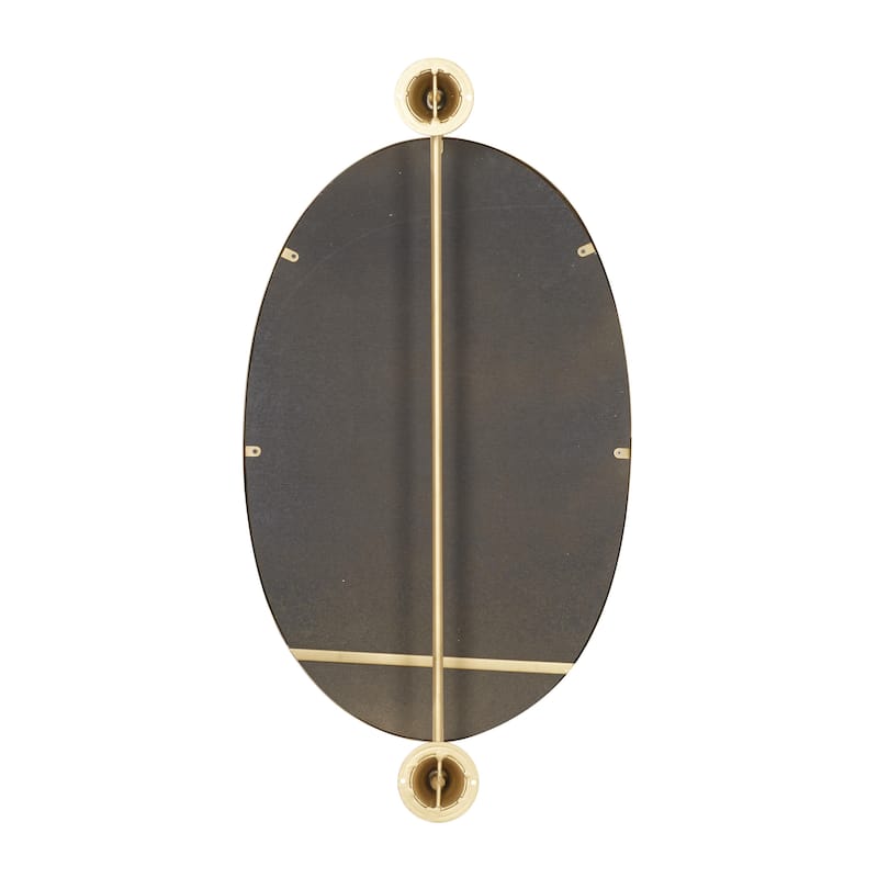 Metal Swivel Oval Wall Mirror - Gold or Black - Roche River Decor