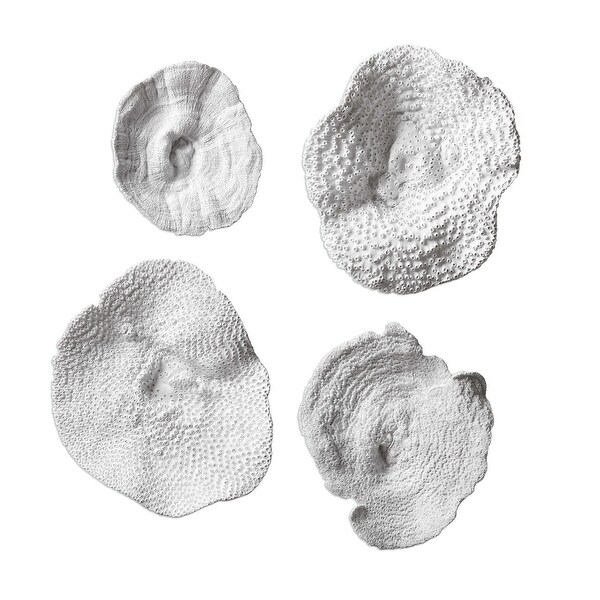 Set of 4 Sea Coral Wall Art 13.5” - N/A
