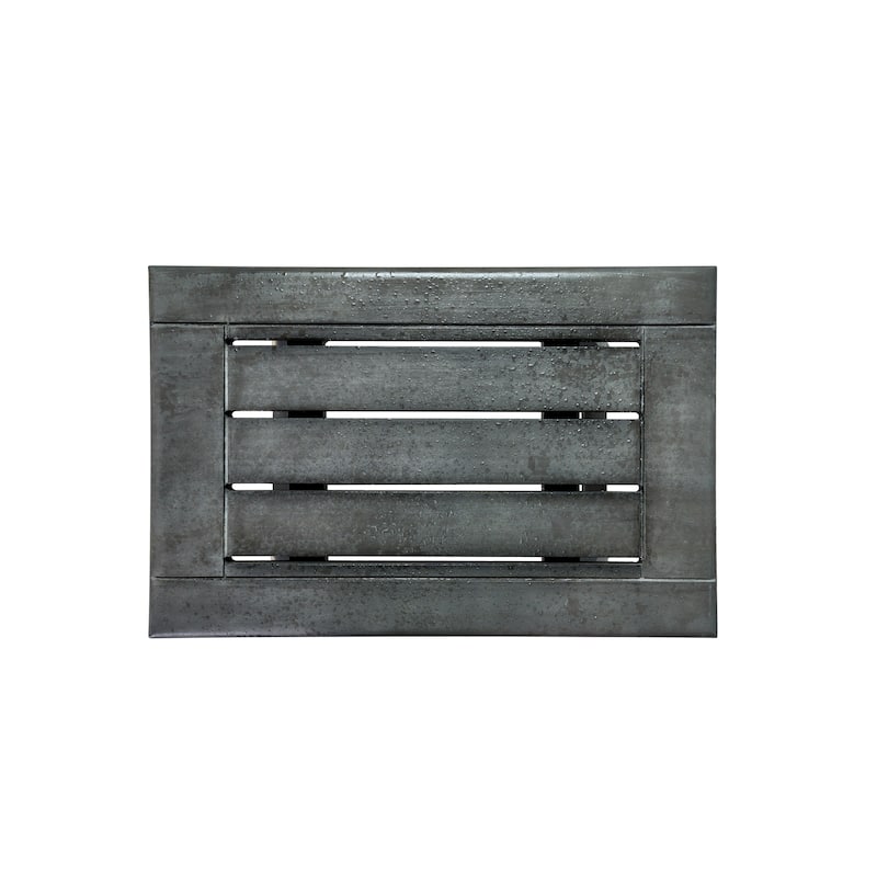 CoastalVogue MidCentury 18in Wide ShowerBench in a Gray Finish - Gray