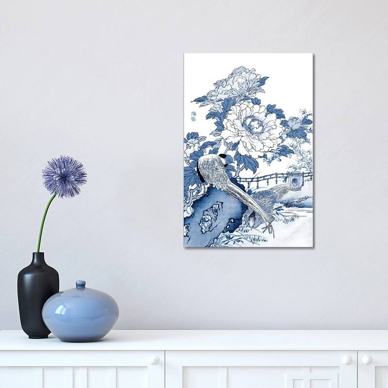 iCanvas "Blue & White Asian Garden II" by Vision Studio Canvas Print - 18x12x1.5