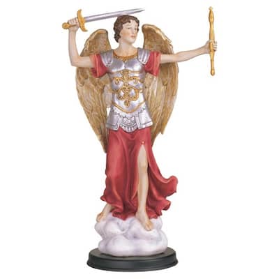Q-Max 12"H Archangel Michael Statue Saint Michael The Strongest Angel Holy Figurine Religious Decoration