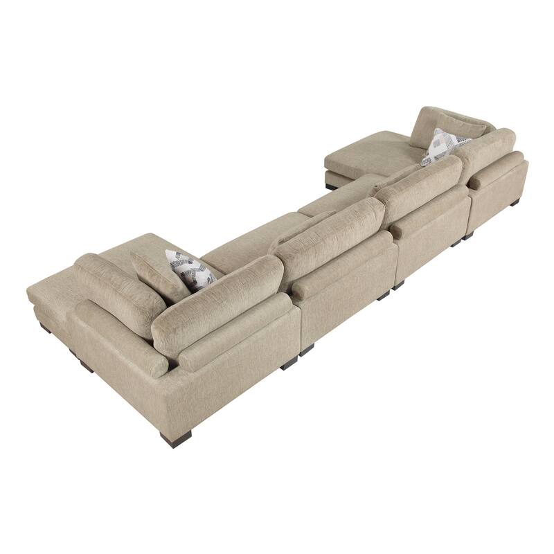 Abbeville Microfiber 4-Piece Modular Sectional with Chaise