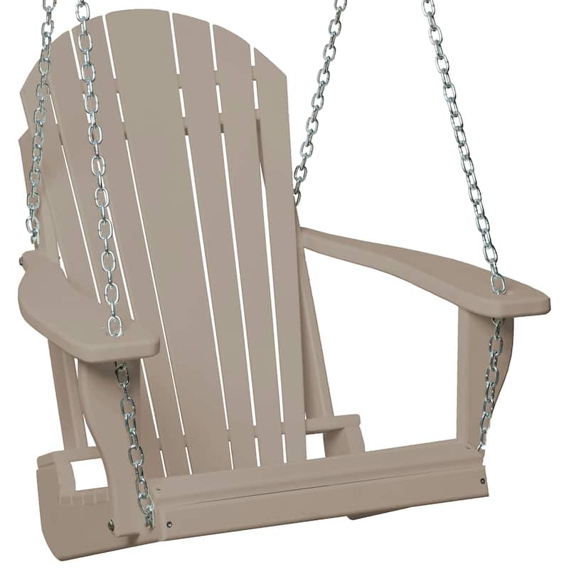 Poly Lumber Adirondack Swing Chair with Chains - Sand