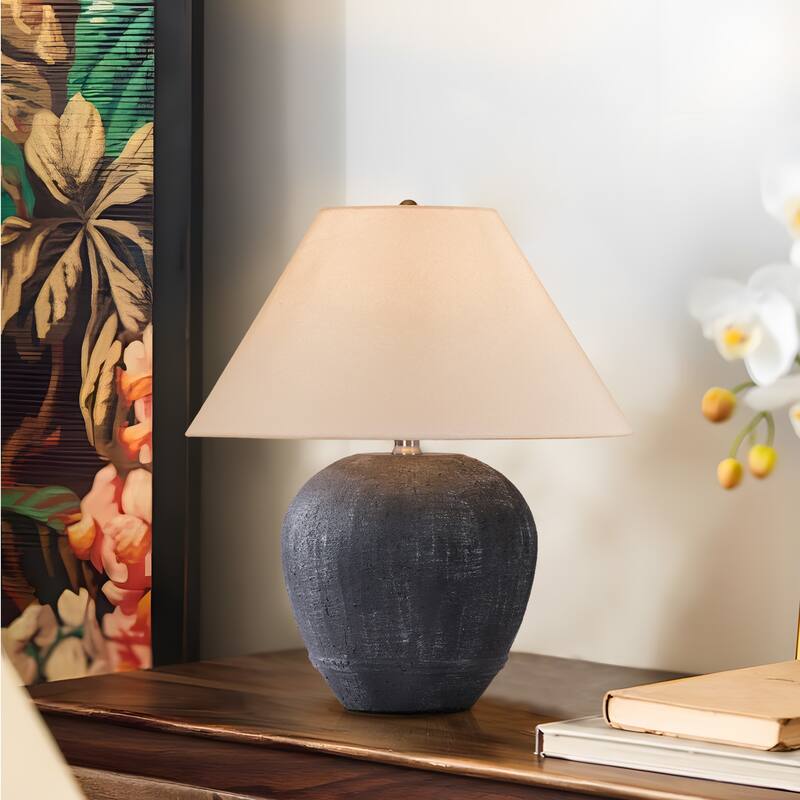 Global Accent Ceramic Table Lamp with Linen Shade