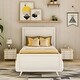 preview thumbnail 2 of 11, Twin Size Wooden Bed Frame with Headboard, Sturdy Platform Base with Slats, No Box Spring Needed