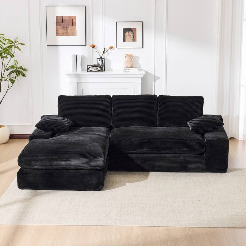 99x69" Modular Sofa,L-Shape Sleeper Couch,Modern Living Room Furniture