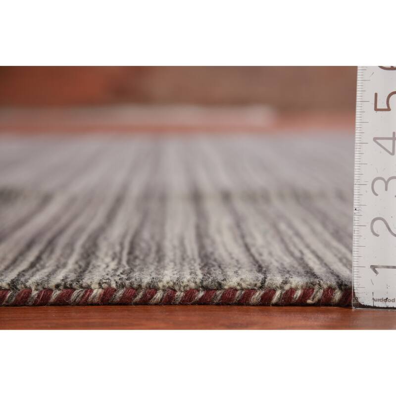 Hand Knotted Oriental 100% Wool Carpet Tribal Tribal Greys & Charcoal Gabbeh Area Rug - 9' 9'' X 8' 1''