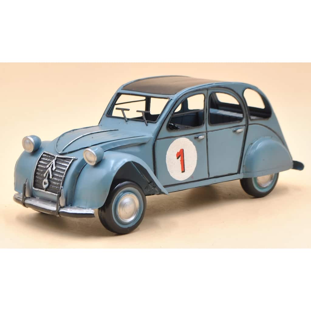 1950 Citroen 2Cv Car Automobile Number 1 Blue Vintage Artwork Figurine
