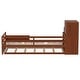 preview thumbnail 25 of 25, Twin Size Wood Platform Bed with Sample Bookshelf and Movable Wardrobe, Multifunctional Bed with Built-in Trundle Bed, White