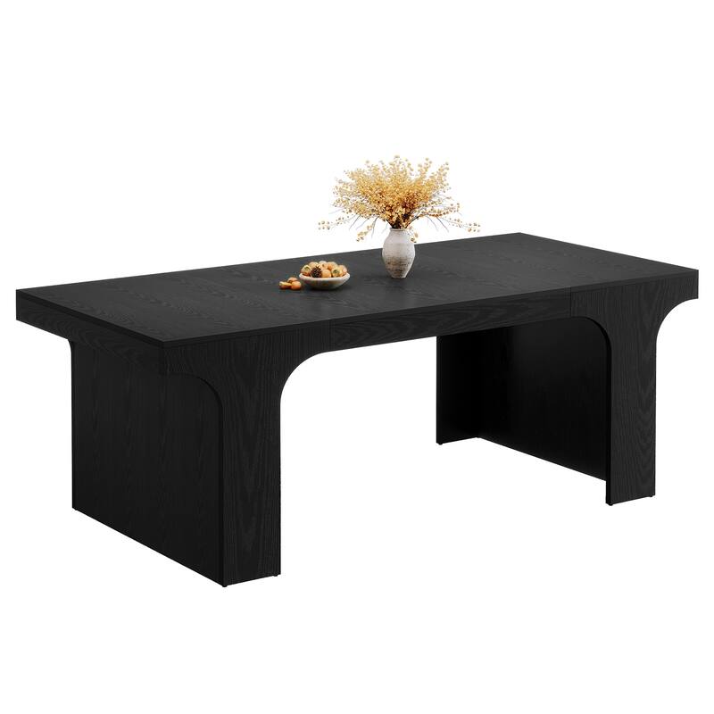 71" Large Wood Dining Table, Rectangular Kitchen Table, Dinner Accent Gathering Table