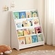 preview thumbnail 2 of 7, 4-Tier Kids Bookshelf, Toddler Book Display Shelves, Helps Keep Bedrooms, Playrooms and Classrooms Organized,White