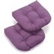 preview thumbnail 62 of 70, 19-inch Twill U-shaped Chair Cushion (Set of 1, 2, or 4) - 19 x 19 Set of 2 - Grape