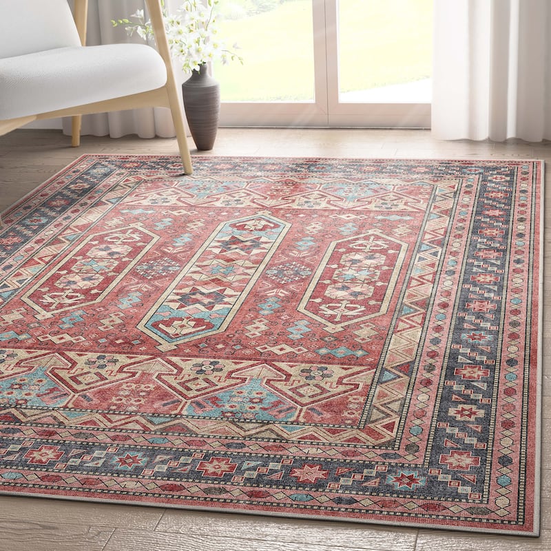 Well Woven Apollo Praha Tribal Machine Washable Area Rug