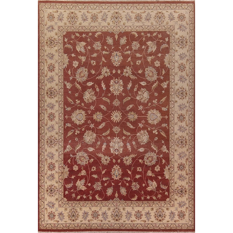All-Over Floral Peshawar Oriental Large Area Rug Handmade Wool Carpet - 11'8" X 15'0"