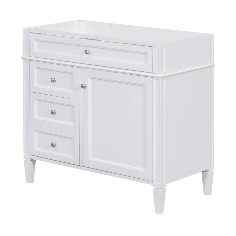 36'' Bathroom Vanity with Top Sink, Modern Bathroom Storage Cabinet with 2 Drawers and a Tip-out Drawer