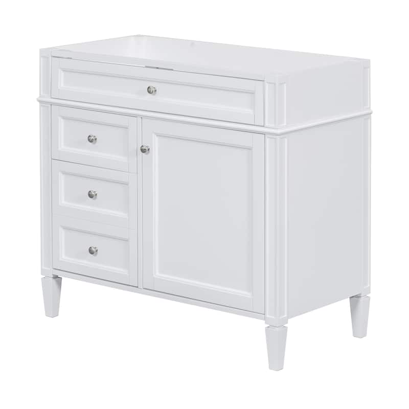 Roomfitters 36 Inch Bathroom Vanity with Sink, Modern Storage Cabinet with 2 Drawers and Tip Out Drawer