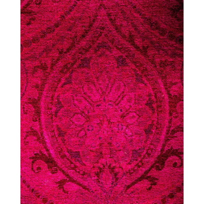 Fine Vibrance One-of-a-Kind Hand-Knotted Area Rug - Pink, 6' 3" x 8' 8" - 6' 3" x 8' 8"