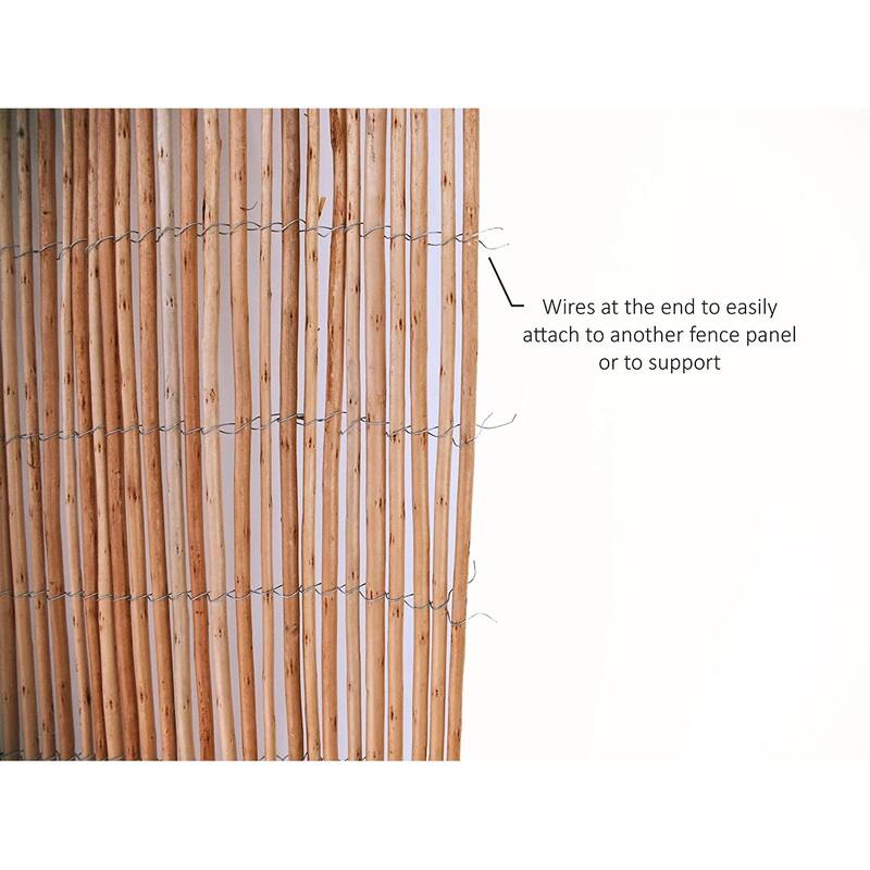 Natural Willow Rolled Panel Fence Decorative Fencing for Backyard