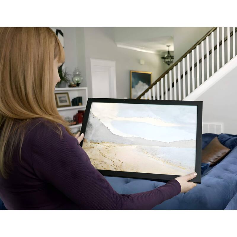 11x22 Frame Black Solid Wood Newspaper Frame - UV Acrylic, Foam Board Backing, Hanging Hardware