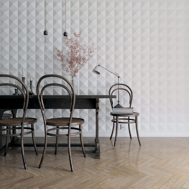 11 7/8"W x 11 7/8"H Tirana EnduraWall Decorative 3D Wall Panel, White