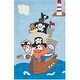 preview thumbnail 8 of 8, SAFAVIEH Handmade Kids Bengi Pirate Ship Polyester Rug 2'6" x 4' - Blue/Multi - Rectangle