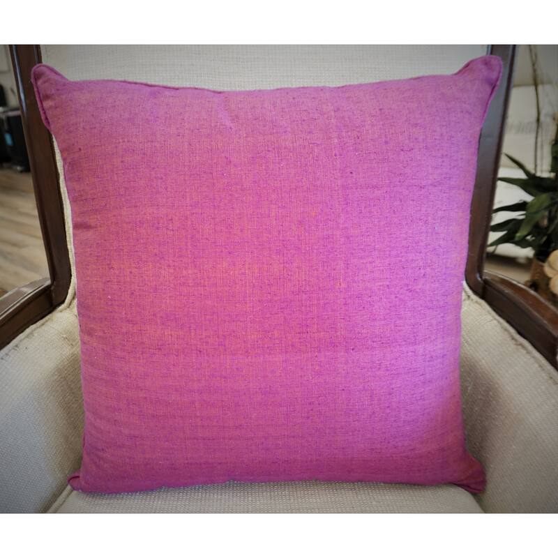 Home&Manor Rasht Dupioni Silk Pillow 18"