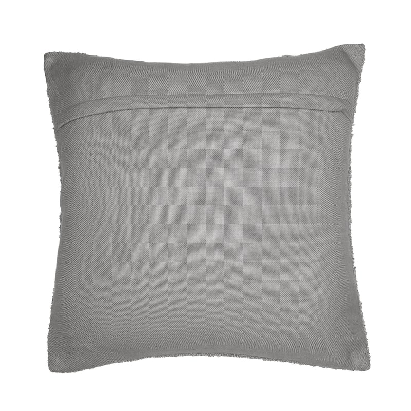 HomeRoots 20" Gray Throw Pillow With Shag