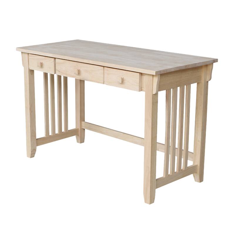 Mission Solid Wood Unfinished Computer Desk