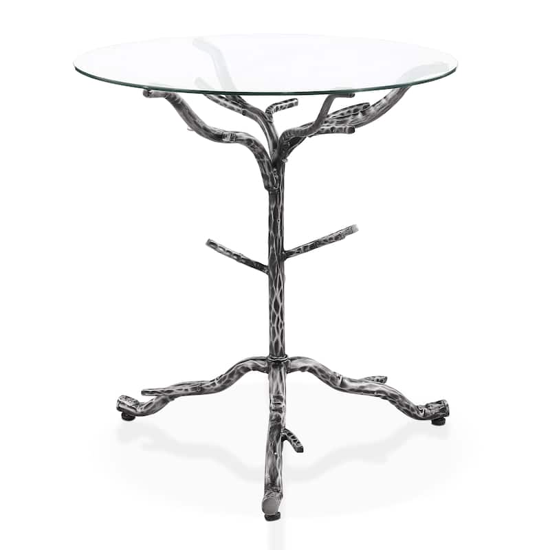 247 Shop At Home Lalia Modern Hammered Metal Tree Branch Side Table