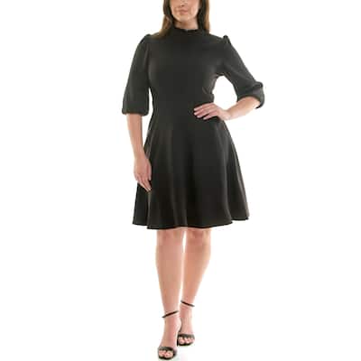 Nanette Lepore High-Neck Ruffle Dress