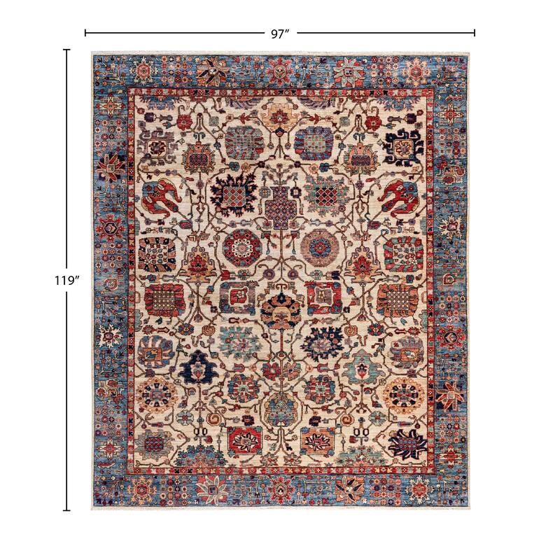 Serapi One-of-a-Kind Hand-Knotted Area Rug - Ivory - 8' 1" x 9' 11"