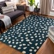 preview thumbnail 3 of 31, Livabliss Tunas Handmade Animal Print Wool Area Rug 2' x 8' - Navy/Beige
