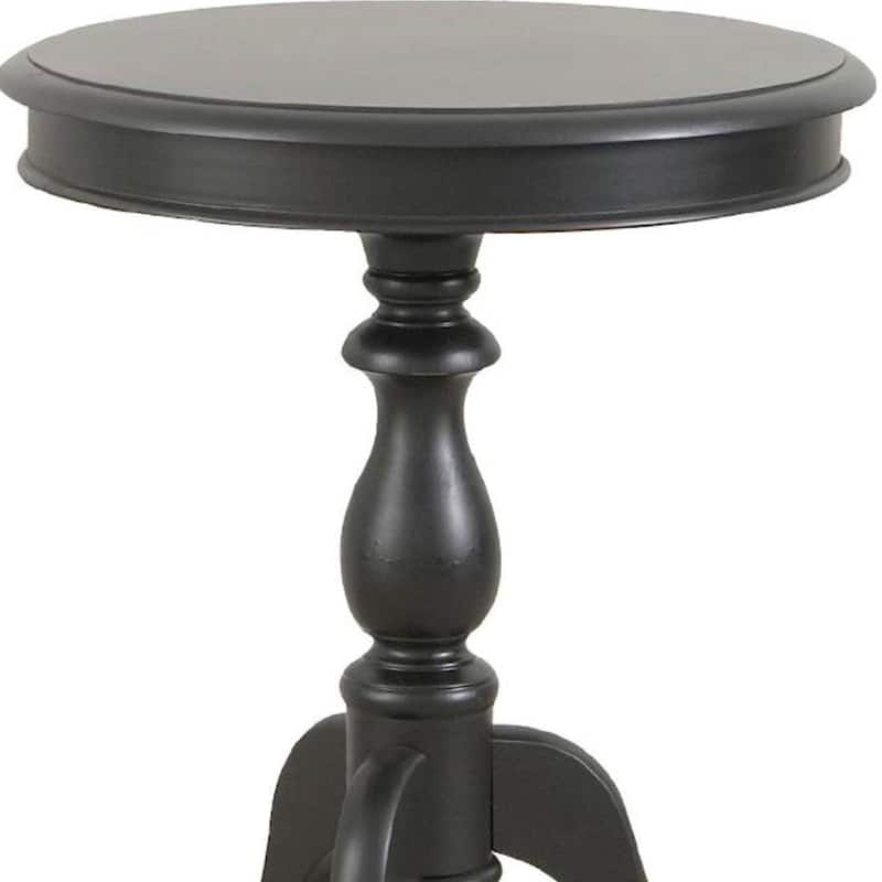 HomeRoots 25" Black Manufactured Wood Round End Table - 19.5