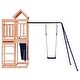 preview thumbnail 14 of 17, vidaXL Swing Set Outdoor Backyard Wooden Playground Equipment for Kids Age 3-8