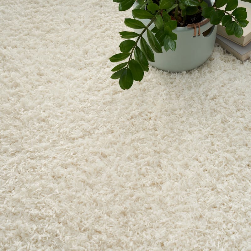 Nourison Lush Shag Contemporary Solid Shag Area Rug