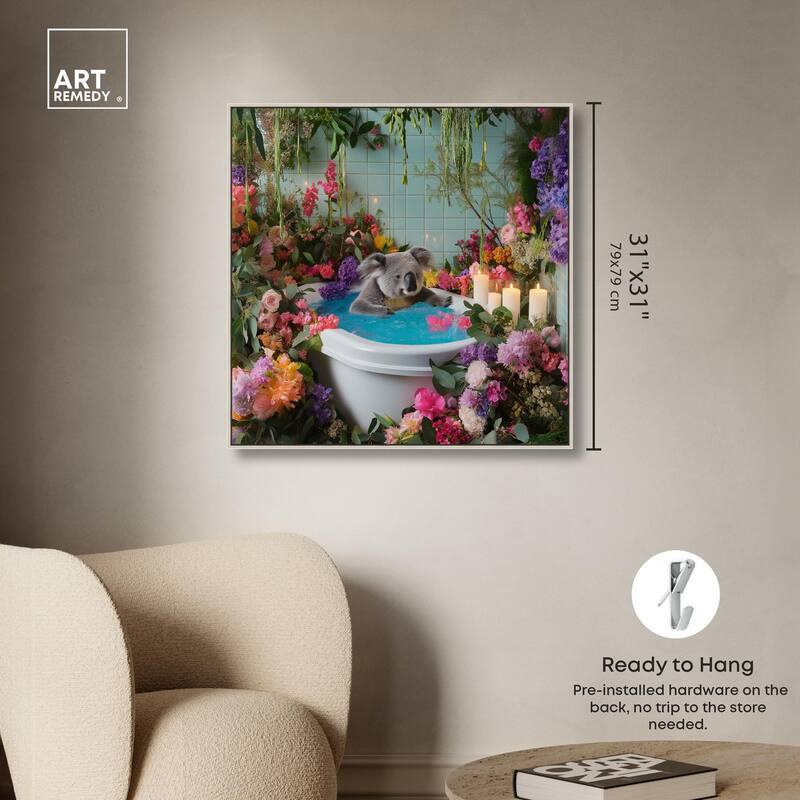 Koala Bath Canvas by Art Remedy