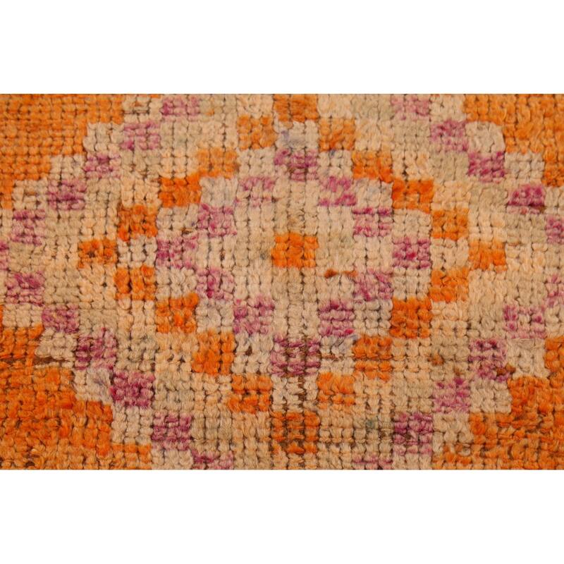 Anatolian Turkish Vintage Runner Rug Hand-Knotted Wool Carpet - 2'11"x 12'3"
