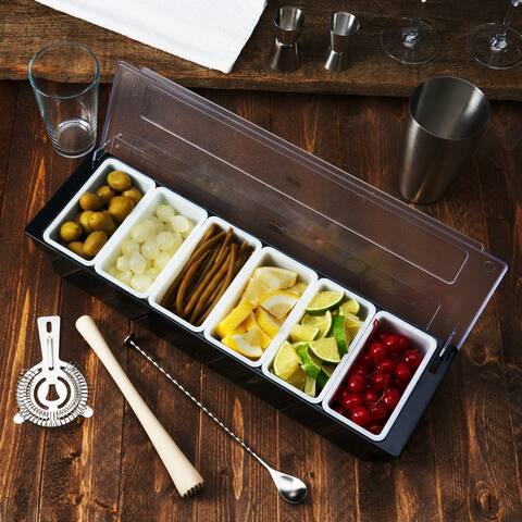 Garnish Caddy by True - Black - 3.5" x 19.5"