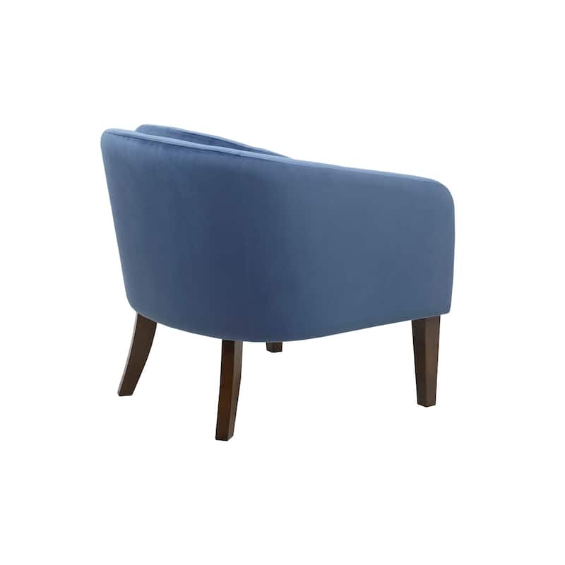 Madison Park Cora Blue Upholstered Tufted Mid-Century Accent Chair