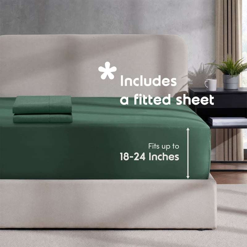 Emperyan Duvet Cover With Fitted Sheet Soft Double Brushed Bedding Set