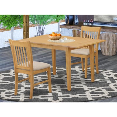 Dinette Set Table with Chairs - Small Kitchen Table Set - Coastal Dining Room Furniture