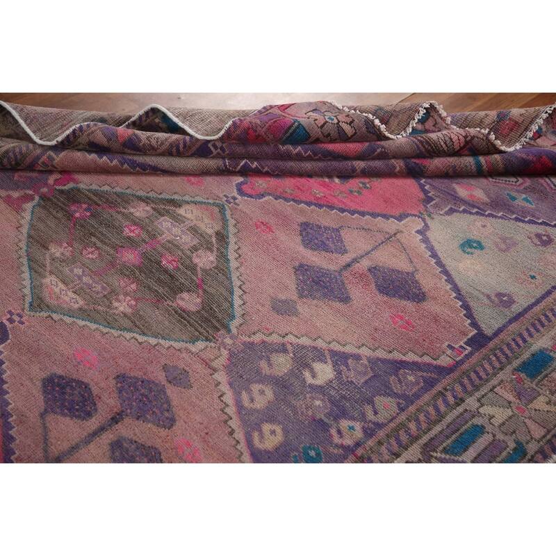 Over-Dyed Bakhtiari Persian Vintage Area Rug Hand-Knotted Wool Carpet - 6'2"x 9'5"