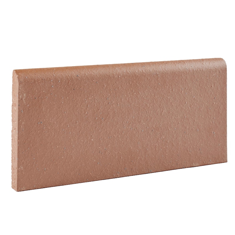 Merola Tile Lincoln Quarry Bullnose Mayflower Red 3-5/8" x 7-5/8" Ceramic Floor and Wall Trim
