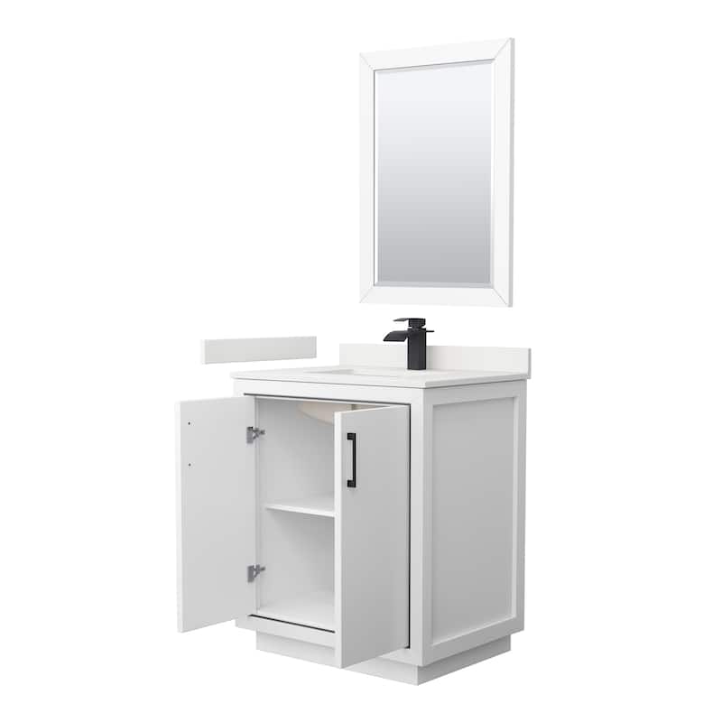 Icon 30-inch Single Vanity, Quartz Top, 24-inch Mirror